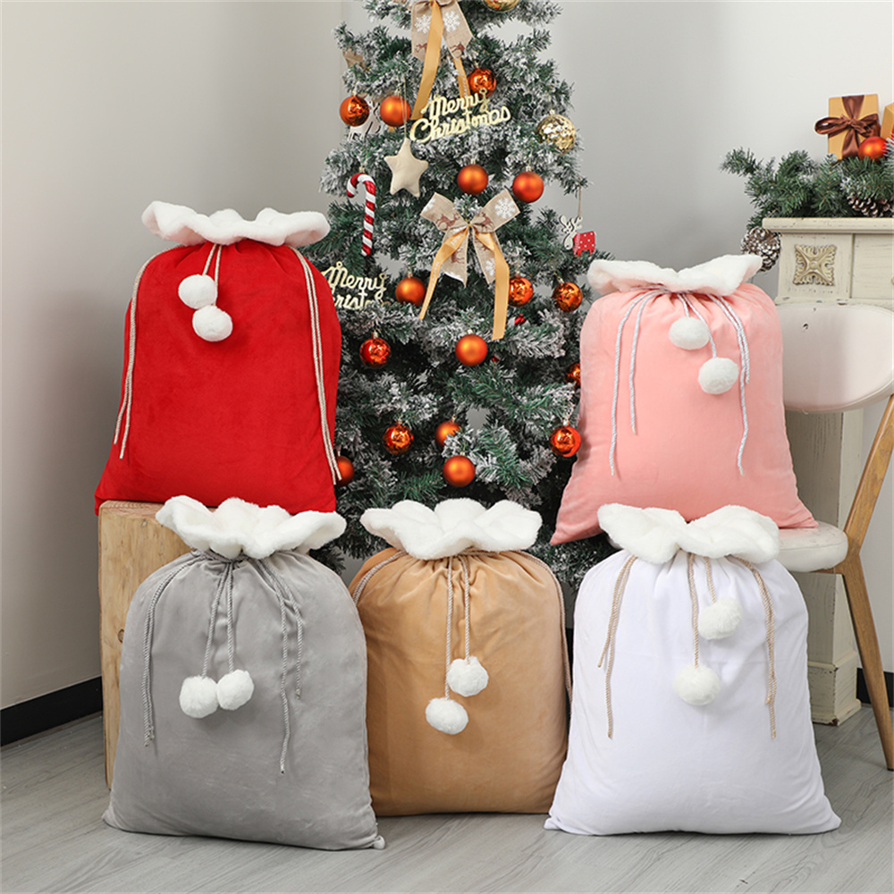 Luxury Xmas Bags - Özel İsimli Peluş Noel Baba Çuvalı,