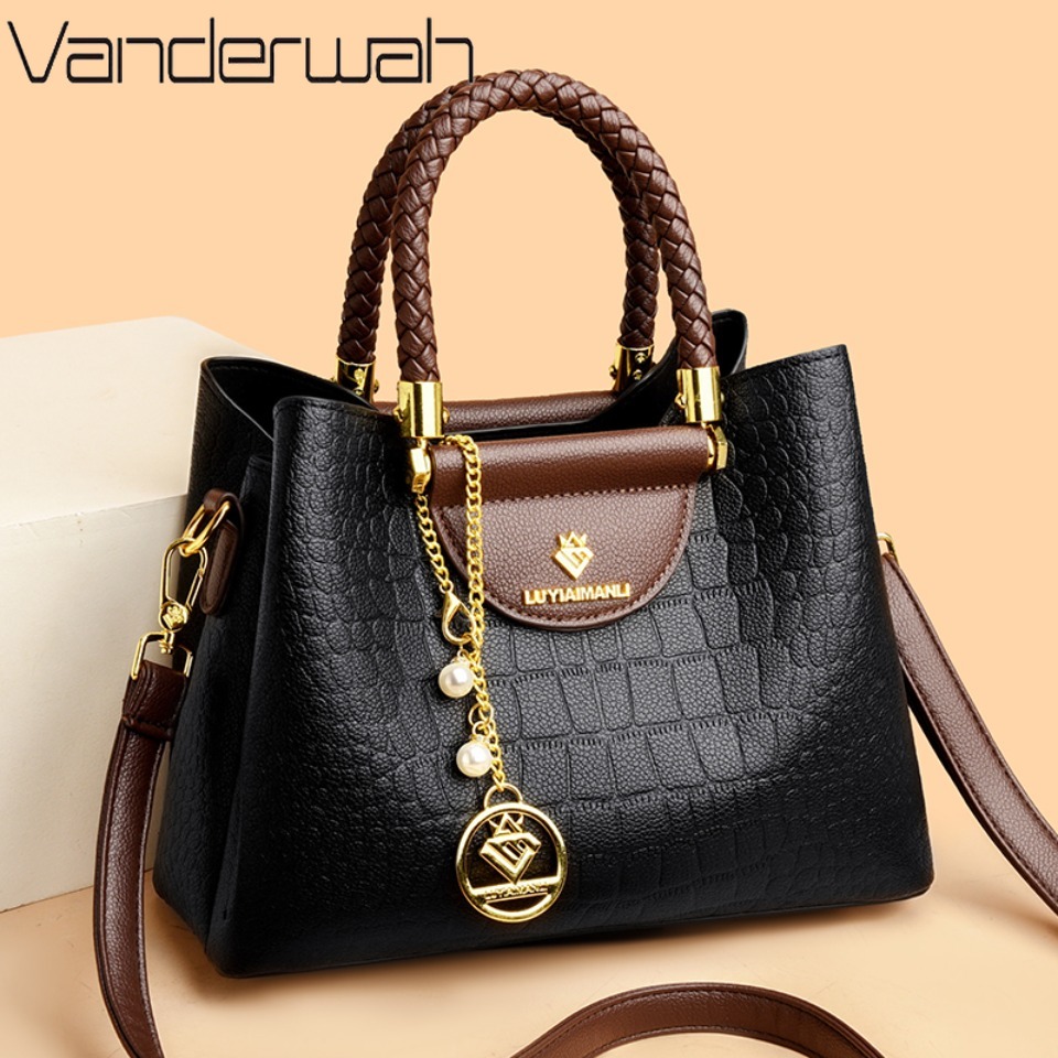 Luxury Bag Collection - Dokuma Saplı Hakiki Marka Yüksek Kaliteli