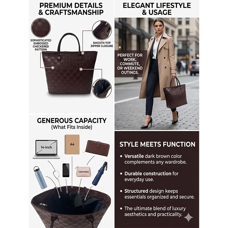 Hafif Lüks Koyu Kahverengi Kap - Luxury Bag Collection incelemesi ve fiyatı