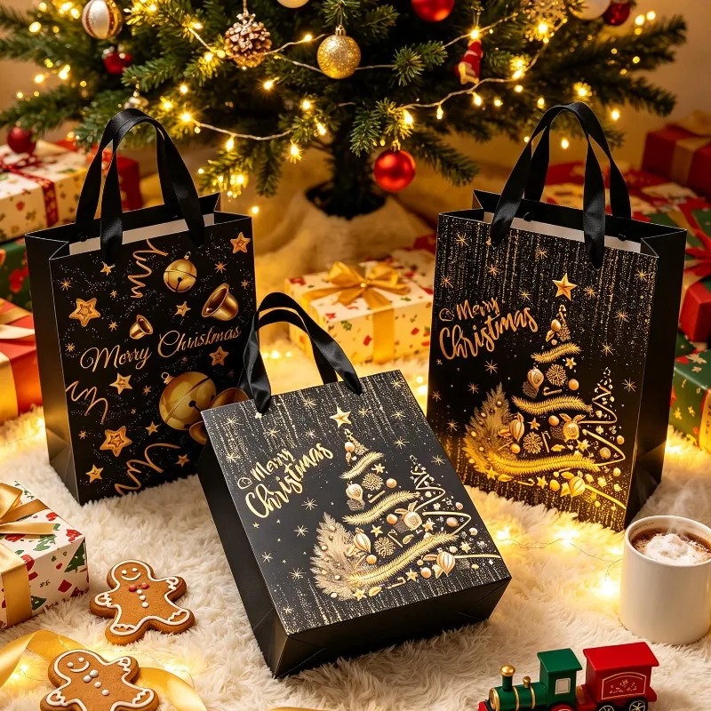 1/5 Adet Siyah Altın Noel Hedi - Luxury Xmas Bags incelemesi ve fiyatı